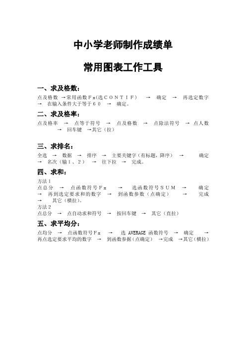 中小学老师制作成绩单电子表格常用图表工作工具