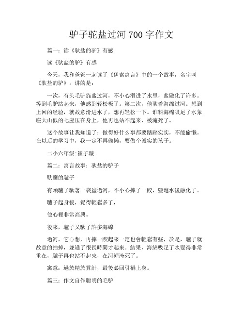 驴子驼盐过河700字作文