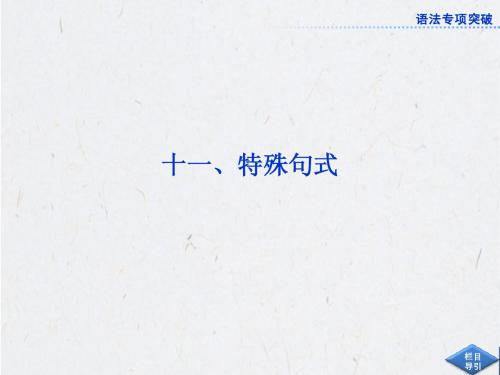 语法专项突破十一
