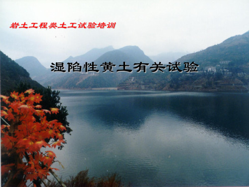 黄土湿陷性指标试验