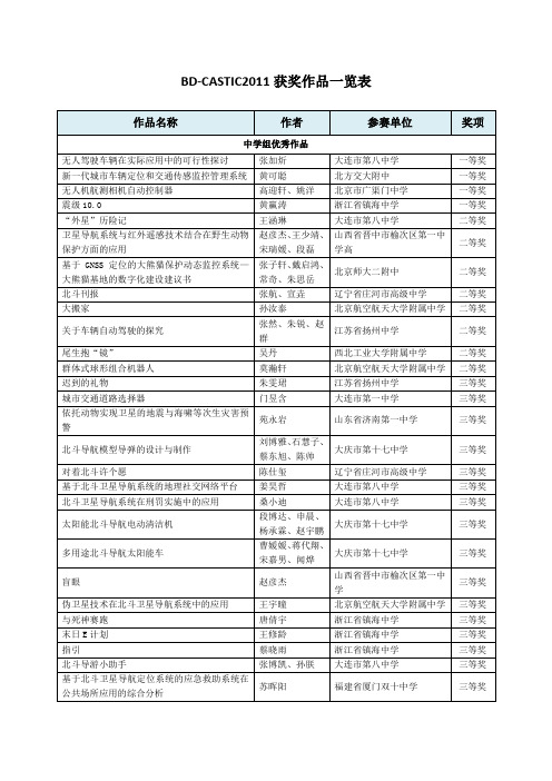 北斗杯全国青少年科技创新大赛BD