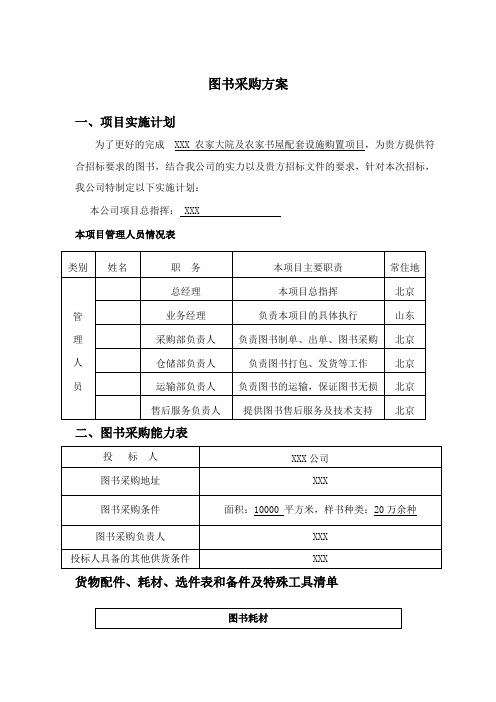 图书采购方案