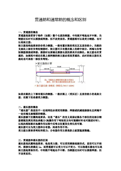 贯通筋和通常筋的概念和区别