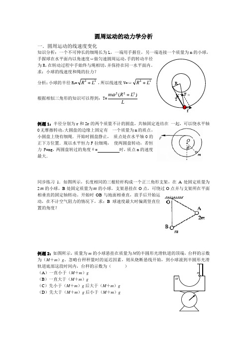 圆周运动的动力学分析