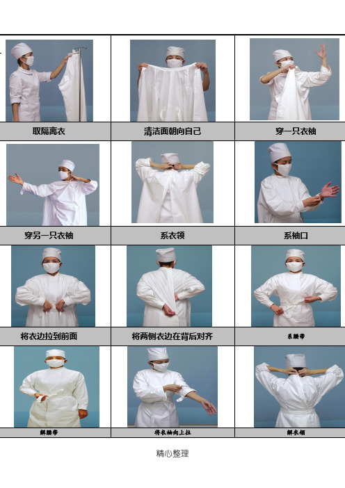 5.穿脱隔离衣操作操作规范图
