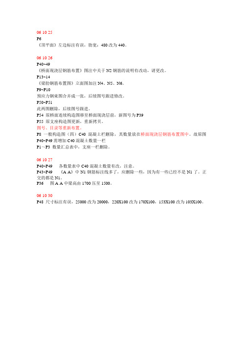 图纸修改记录