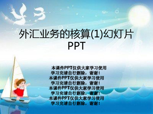 外汇业务的核算(1)幻灯片PPT