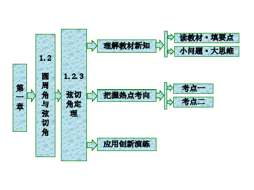 2017-2018学年高中数学人教B版选修4-1：第一章  1.2  1.2.3 弦切角定理