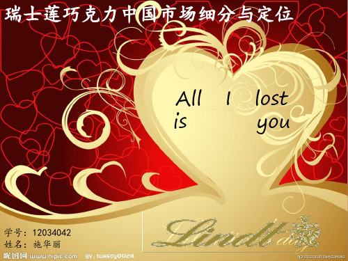 ppt瑞士莲中国市场