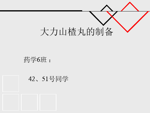 大力山楂丸的制备