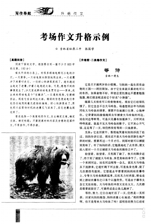 考场作文升格示例