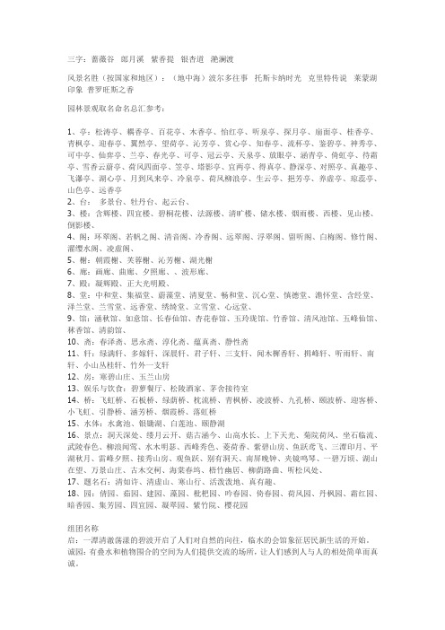 园林景观好听的名字[1]