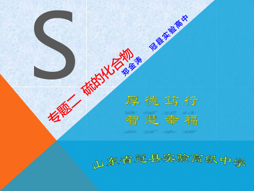 第四章  硫的化合物