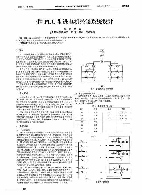 一种PLC步进电机控制系统设计