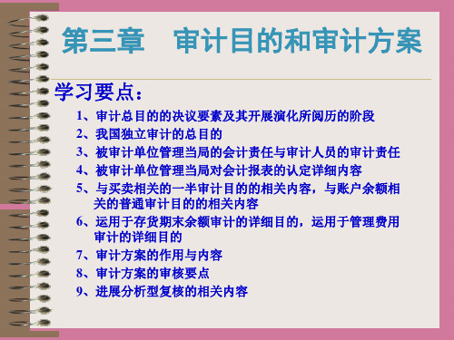 审计目标和审计计划ppt课件