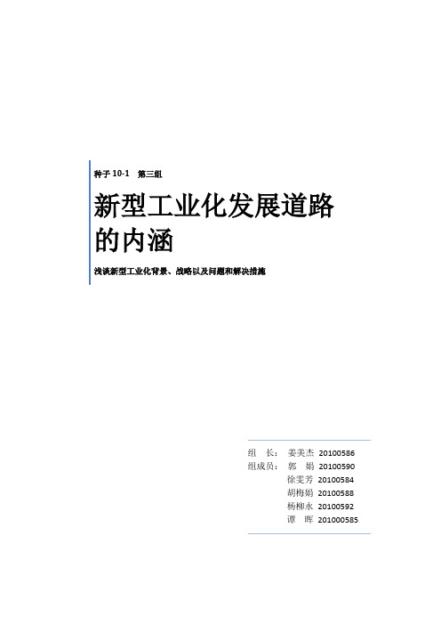 新型工业化内涵