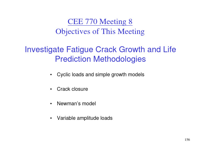 Lecture 8 Fatigue 第八章 疲劳