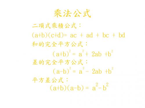 八年级数学乘法公式3