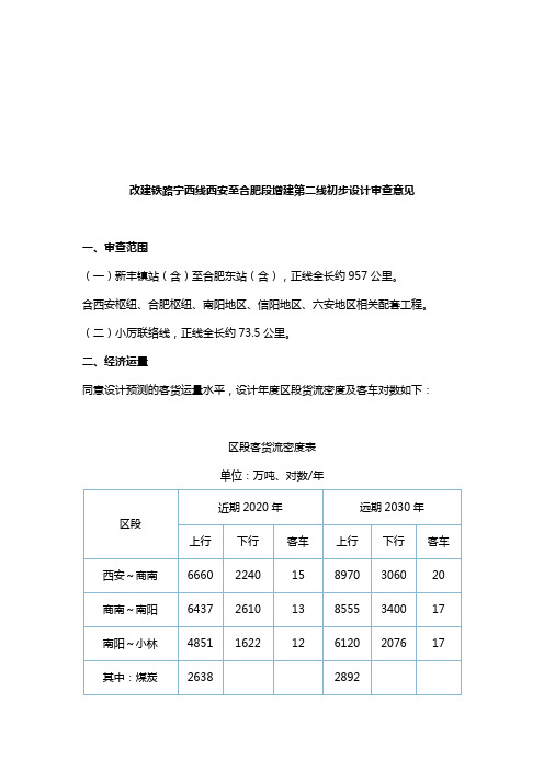 改建铁路初步设计审查意见(doc 15页)