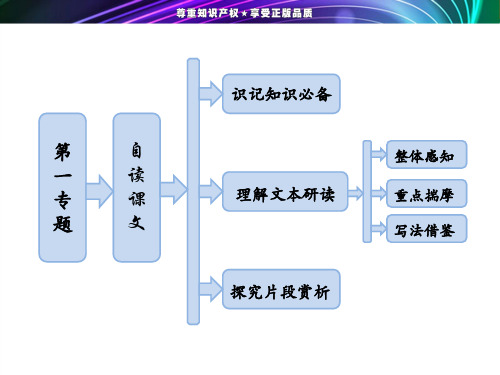 2013-2014学年高二语文苏教版选修《现代散文选读》课件：第1专题  自读课文 把栏杆拍遍