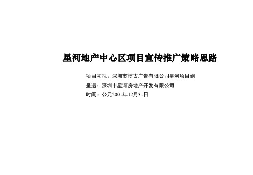 星河广告推广策略提案牌