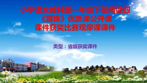小学语文教科版一年级下册阅读四《露珠》优质课公开课课件获奖课件比赛观摩课课件B001