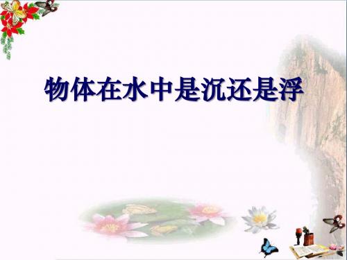 《物体在水中是沉还是浮》沉和浮 精品PPT课件3