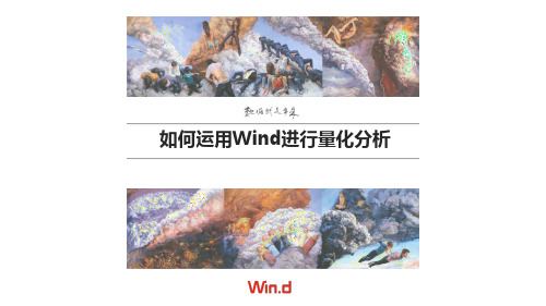 如何运用Wind进行量化分析-TsinghuaUniversity