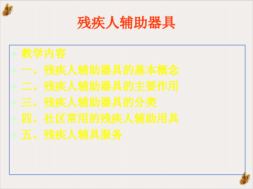 残疾人辅助器具PPT课件