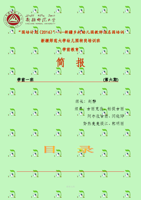 幼儿园国培简报模板