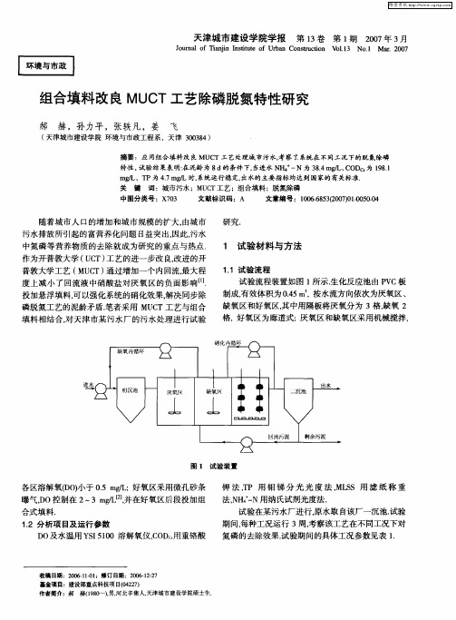 组合填料改良MUCT工艺除磷脱氮特性研究