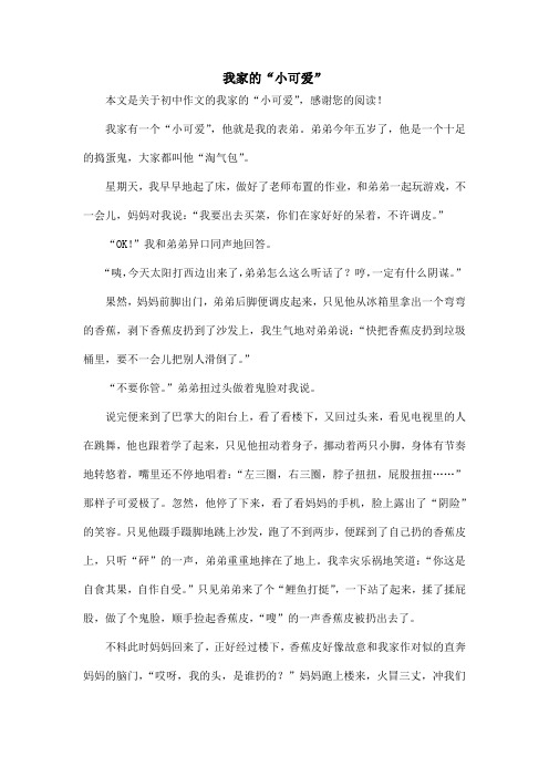 我家的“小可爱”_初中作文