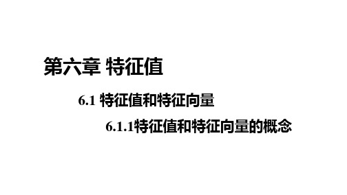 6.1.1 特征值和特征向量的概念