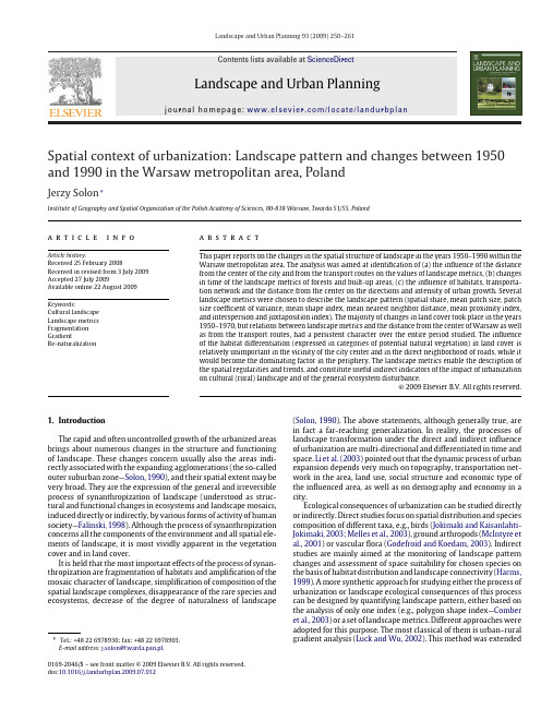 Cultural landscape Landscape metrics Fragmentation Gradient Renaturalization