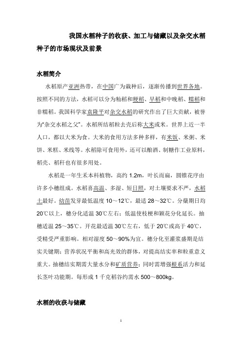 我国水稻种子
