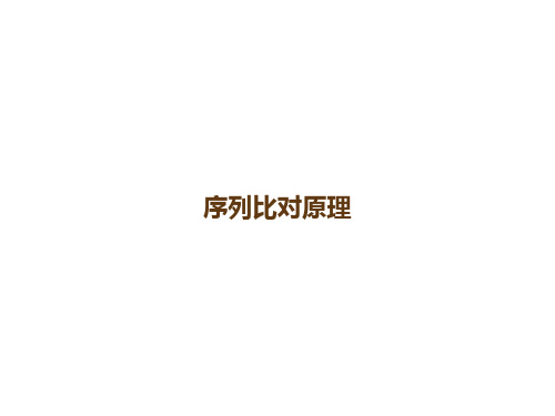 序列比对原理