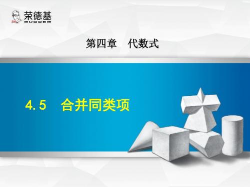 浙教版七年级数学上册课件：4.5  合并同类项