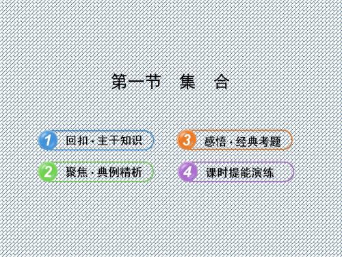2014届高考数学(文)一轮复习课件(鲁闽皖专用)1.1集合(新人教A版)