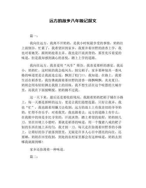 远方的故乡八年级记叙文