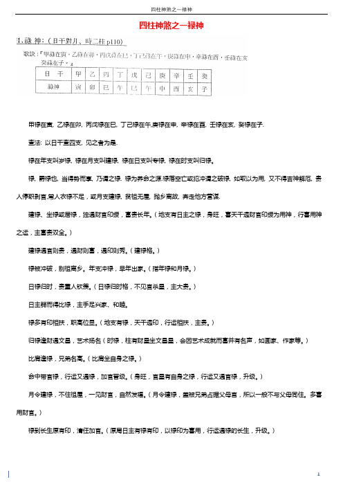 禄神详解