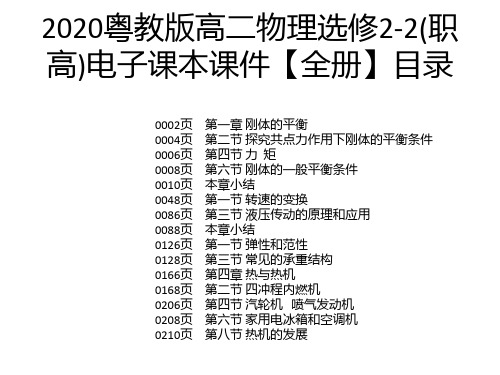 2020粤教版高二物理选修2-2(职高)电子课本课件【全册】