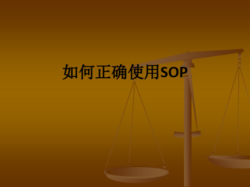 如何正确使用SOPppt课件