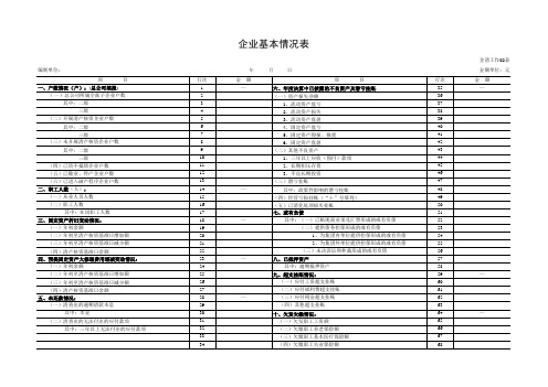 企业清产核资报表