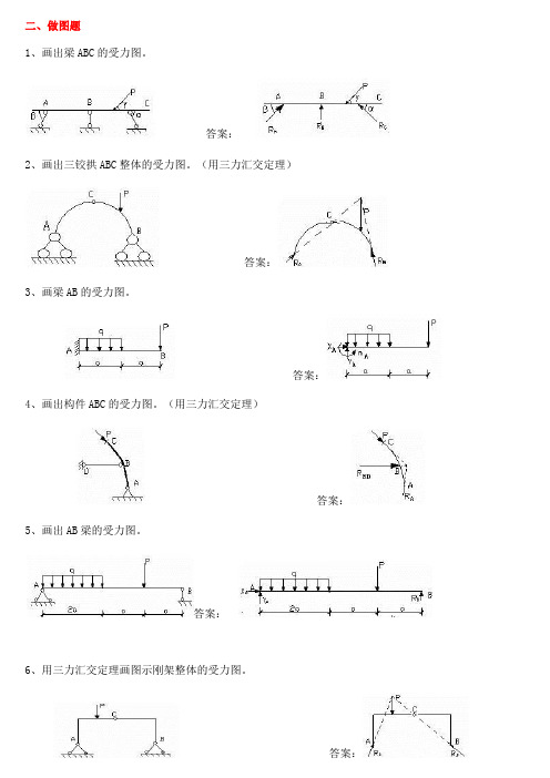 2348电大建筑力学作图、计算题汇总