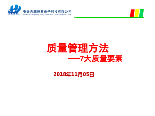 质量管理方法——7大质量要素