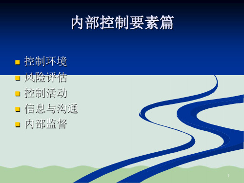 内部控制与风险管理评估知识分析要素PPT课件