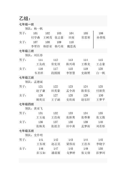初二运动会秩序册(修改版)