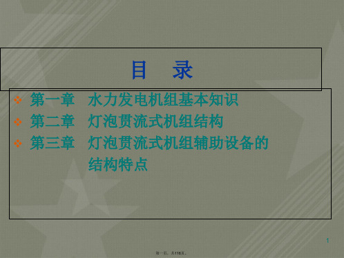 灯泡贯流式机组结构