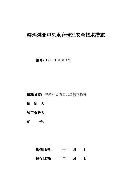 水仓清理措施.doc