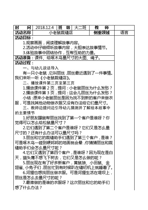 小老鼠的裁缝店